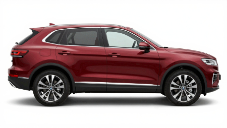 todoterreno rojo frente a fondo blanco generated with Z-Image